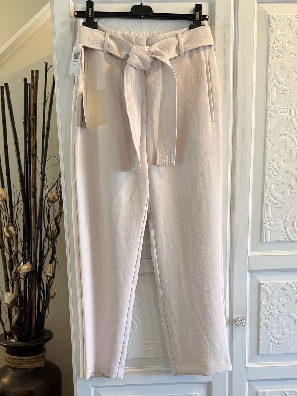 WILFRED High-Waist Tie-Belt Trousers Blush